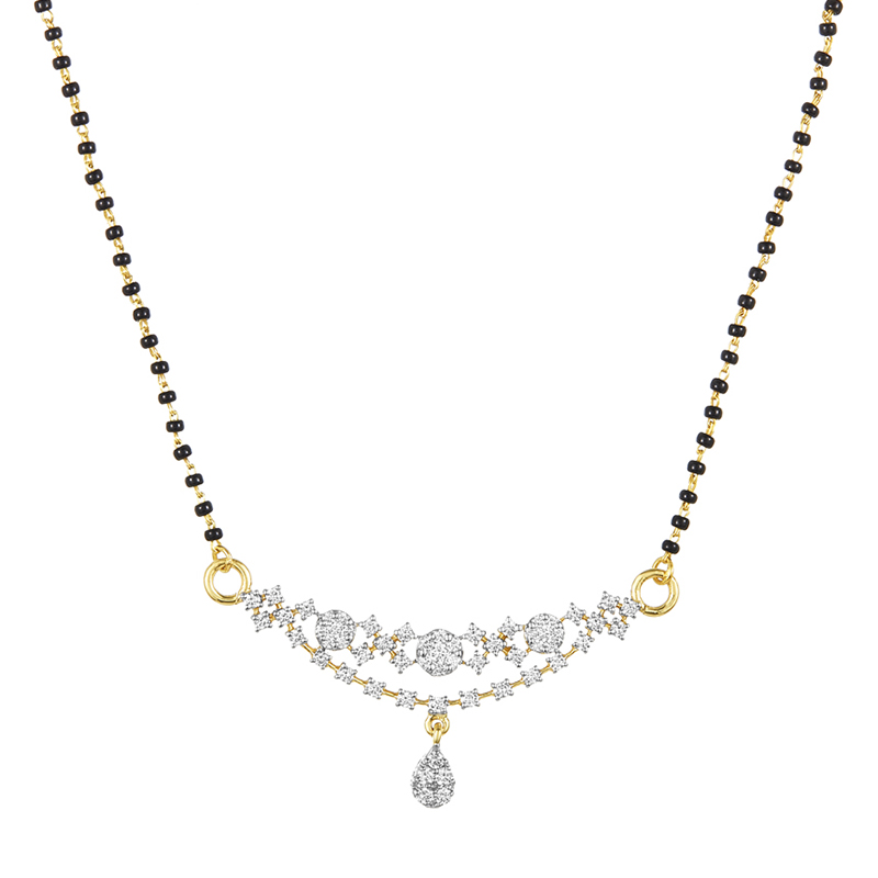18K White and Yellow Gold and Diamond Mangalsutra